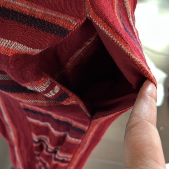 Indigo Rein size Med jumpsuit halter top w\ criss cross in front and waist belt. - Picture 5 of 11